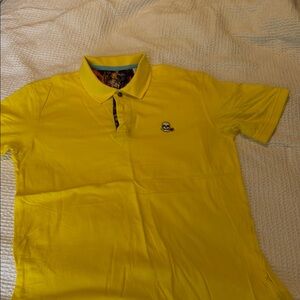 Robert Graham Yellow Polo Shirt Vibrant Cotton Blend